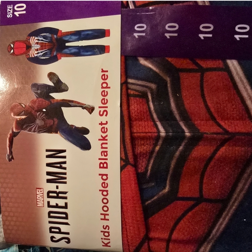 🕷️🕸️Spider-Man Kids Hooded Blanket Sleeper🕸️🕷️ - Picture 3 of 4